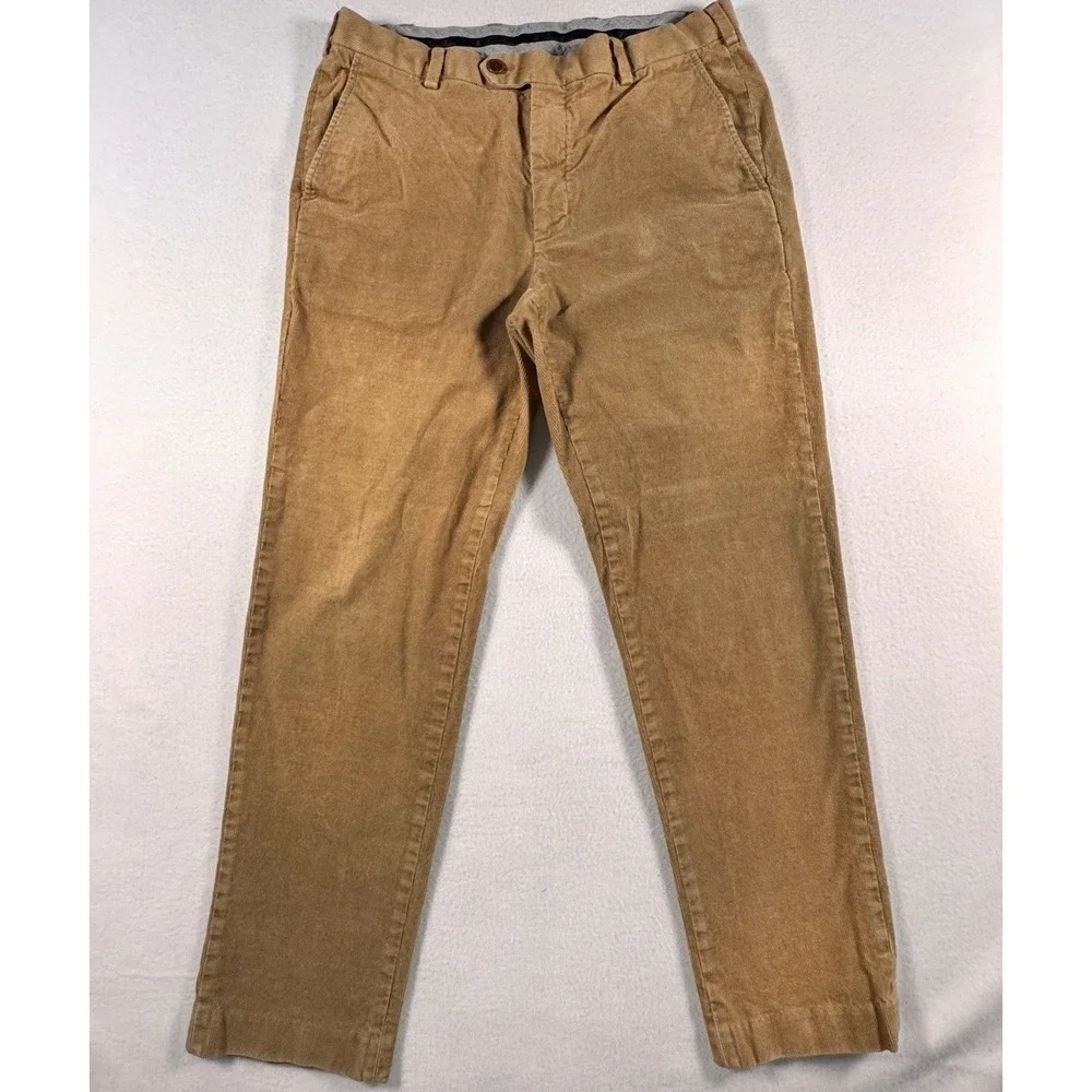 Brooks Brothers Clark Corduroy Pants Mens 36x31 (read) Tan Classic Straight‎